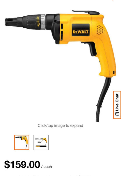 DEWALT PROFESSIONAL DRYWALL SCREW GUN Heavy-Duty Construction Grade Tool - Lumi and Leo