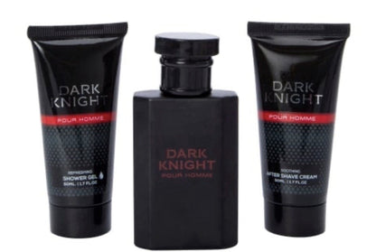 Dark Knight Pour Homme Men's 3 Piece Gift Set Cologne After Shave Shower Gel - Lumi and Leo