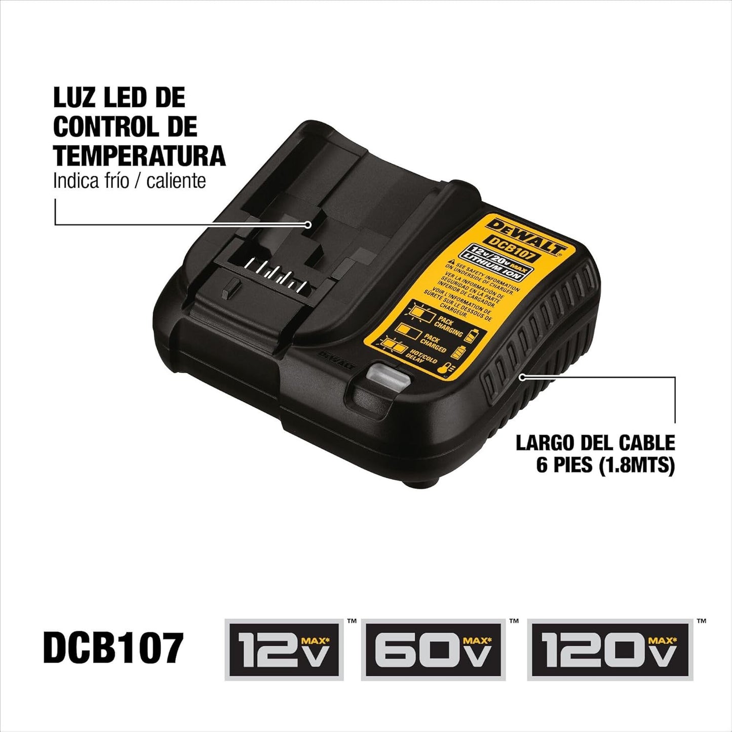 DeWALT DCB107 12V/20V MAX Lithium Ion Charger -202321QC - Lumi and Leo