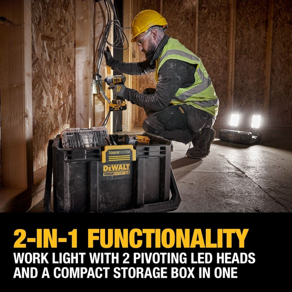 DeWalt DWST08060 TOUGHSYSTEM 2.0 Adjustable Work Light With Storage - Lumi and Leo