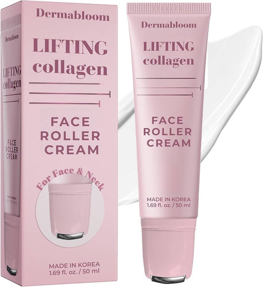Dermabloom Lifting Collagen Face Roller Cream 50ml Cooling Applicator - Lumi and Leo
