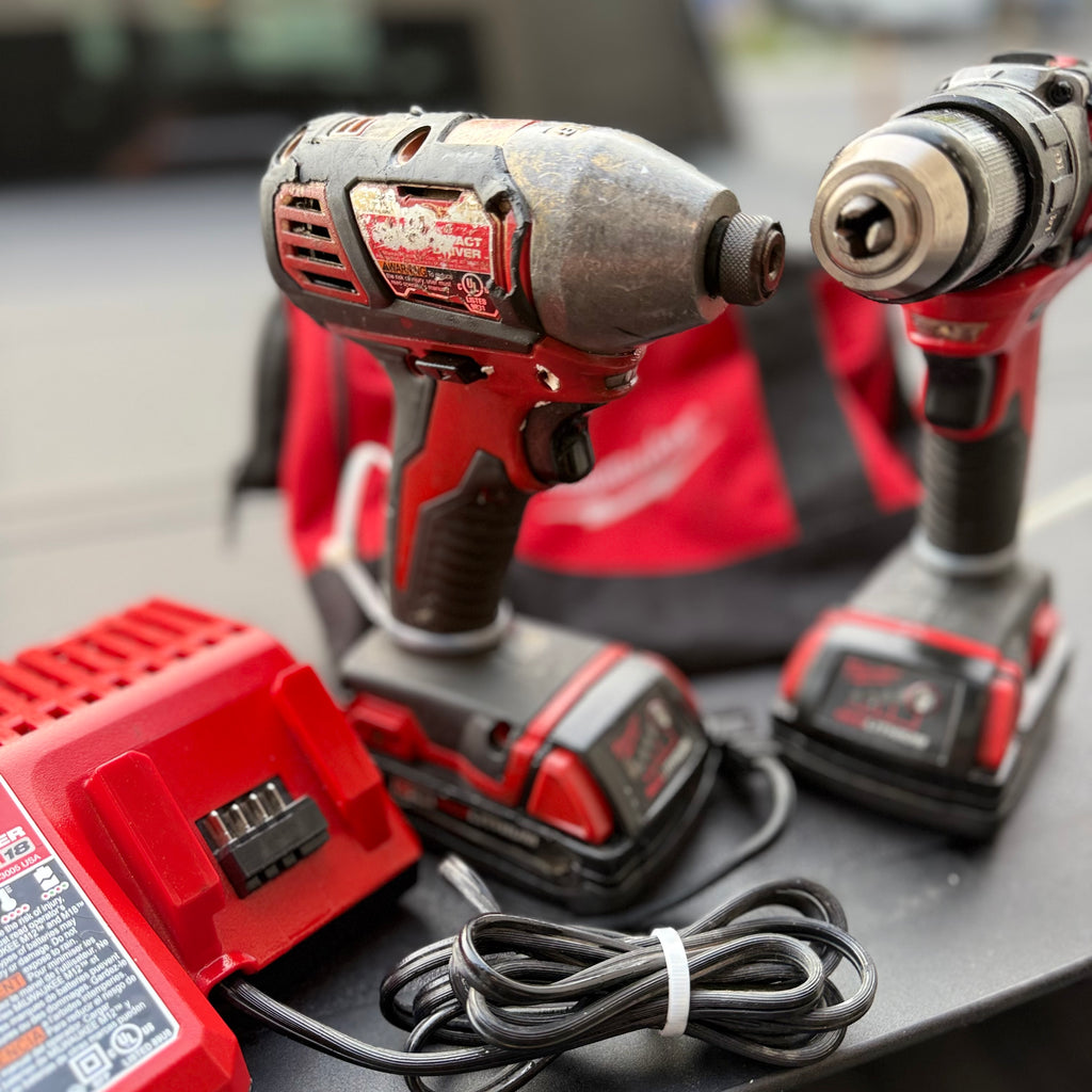 Milwaukee M18 Drill & Impact Driver Combo Kit – Tested & Working
