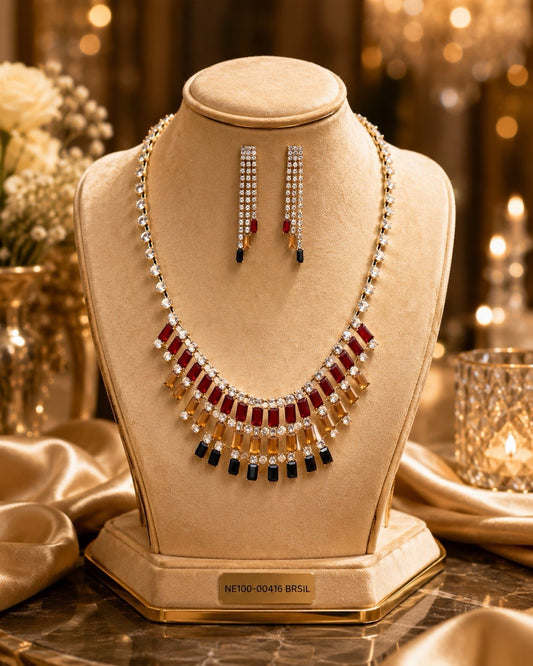Elegant Statement Necklace & Earrings Set - Lumi and Leo