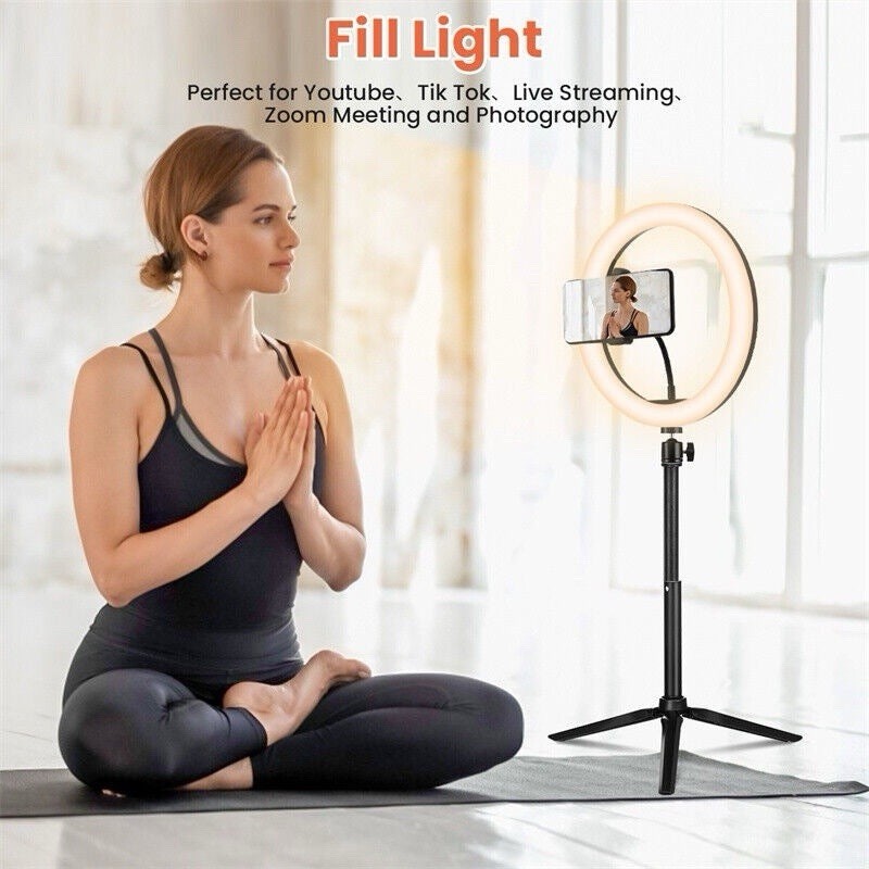 Elfeland 10W LED Ring Light Kit USB Phone Holder Tripod for TikTok YouTube - Lumi and Leo