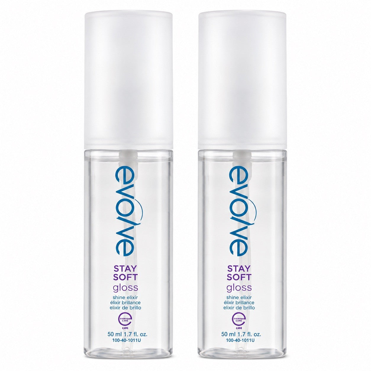 Evolve Stay Soft Gloss Shine Elixir 50ml Hair Serum Frizz Control 2 Pack