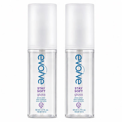 Evolve Stay Soft Gloss Shine Elixir 50ml Hair Serum Frizz Control 2 Pack - Lumi and Leo