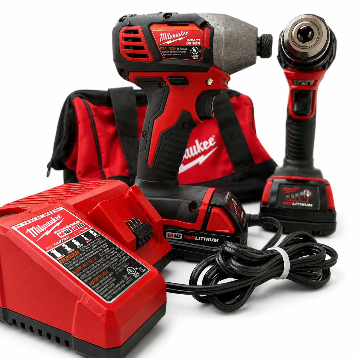 Milwaukee M18 Drill & Impact Driver Combo Kit – Tested & Working
