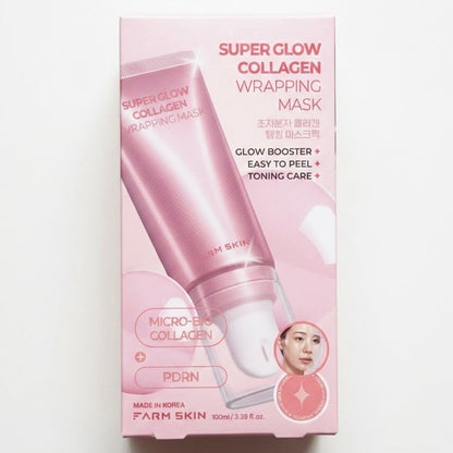 Farm Skin Super Glow Collagen Wrapping Mask 100ml PDRN Peel Off Made Korea - Lumi and Leo