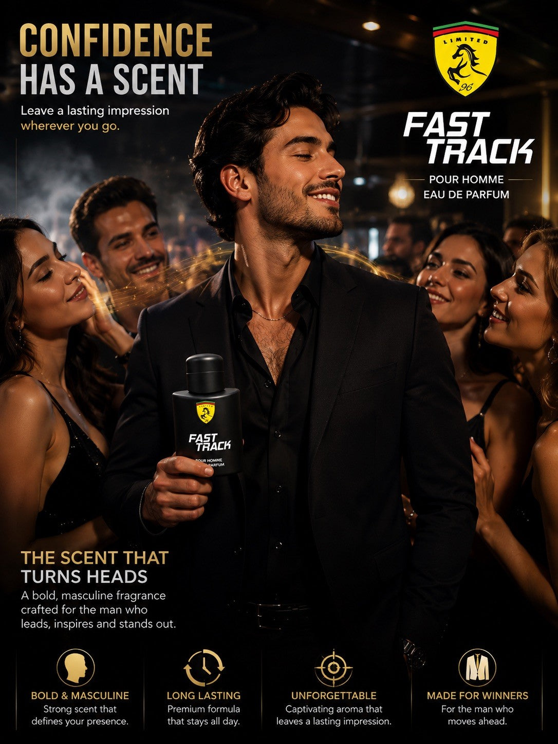 Fast Track Pour Homme Eau de Parfum 100ml Men's Cologne Long Lasting Fragrance