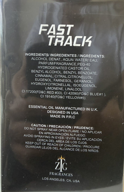 Fast Track Pour Homme Eau de Parfum 100ml Men's Cologne Long Lasting Fragrance - Lumi and Leo