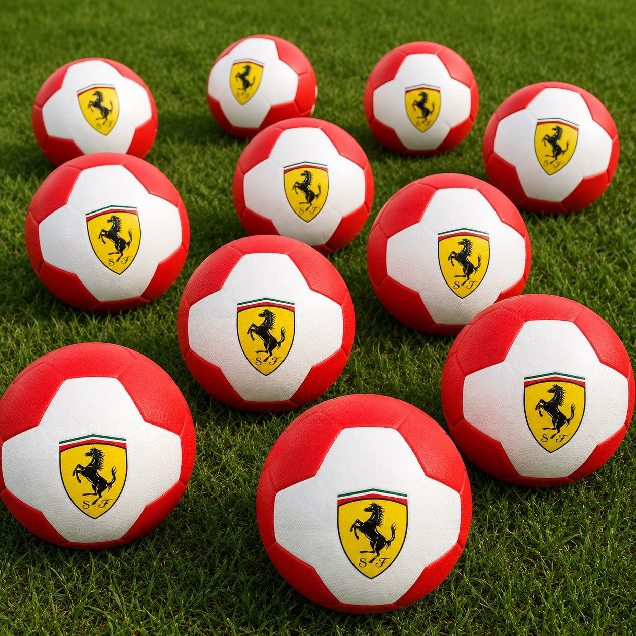 Ferrari Style Size 5 Soccer Ball PU Leather Football Training Ball - Lumi and Leo