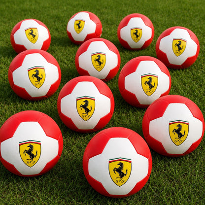 Ferrari Style Size 5 Soccer Ball PU Leather Football Training Ball - Lumi and Leo