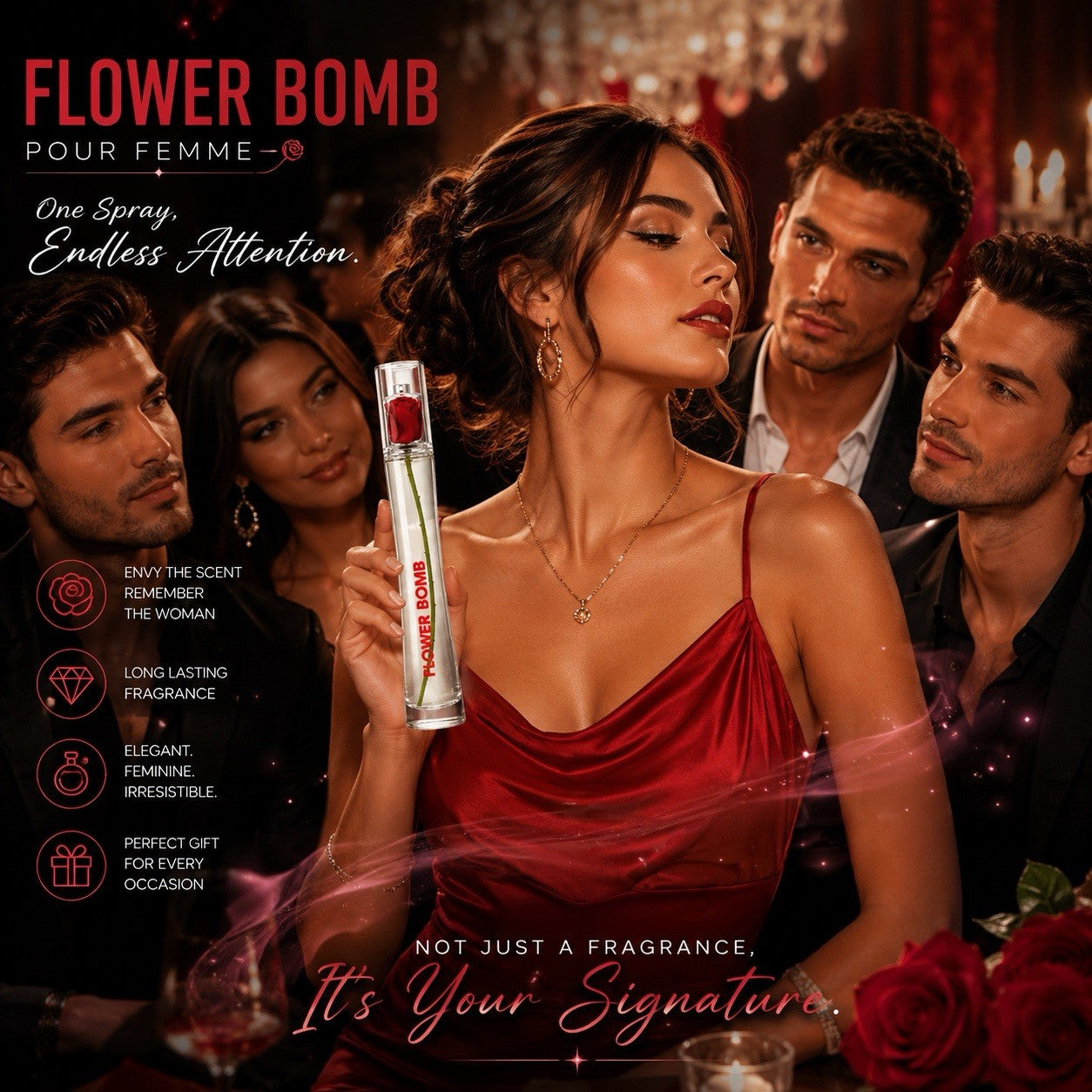 Flower Bomb Pour Femme Eau de Parfum 100ml Women's Long Lasting Perfume