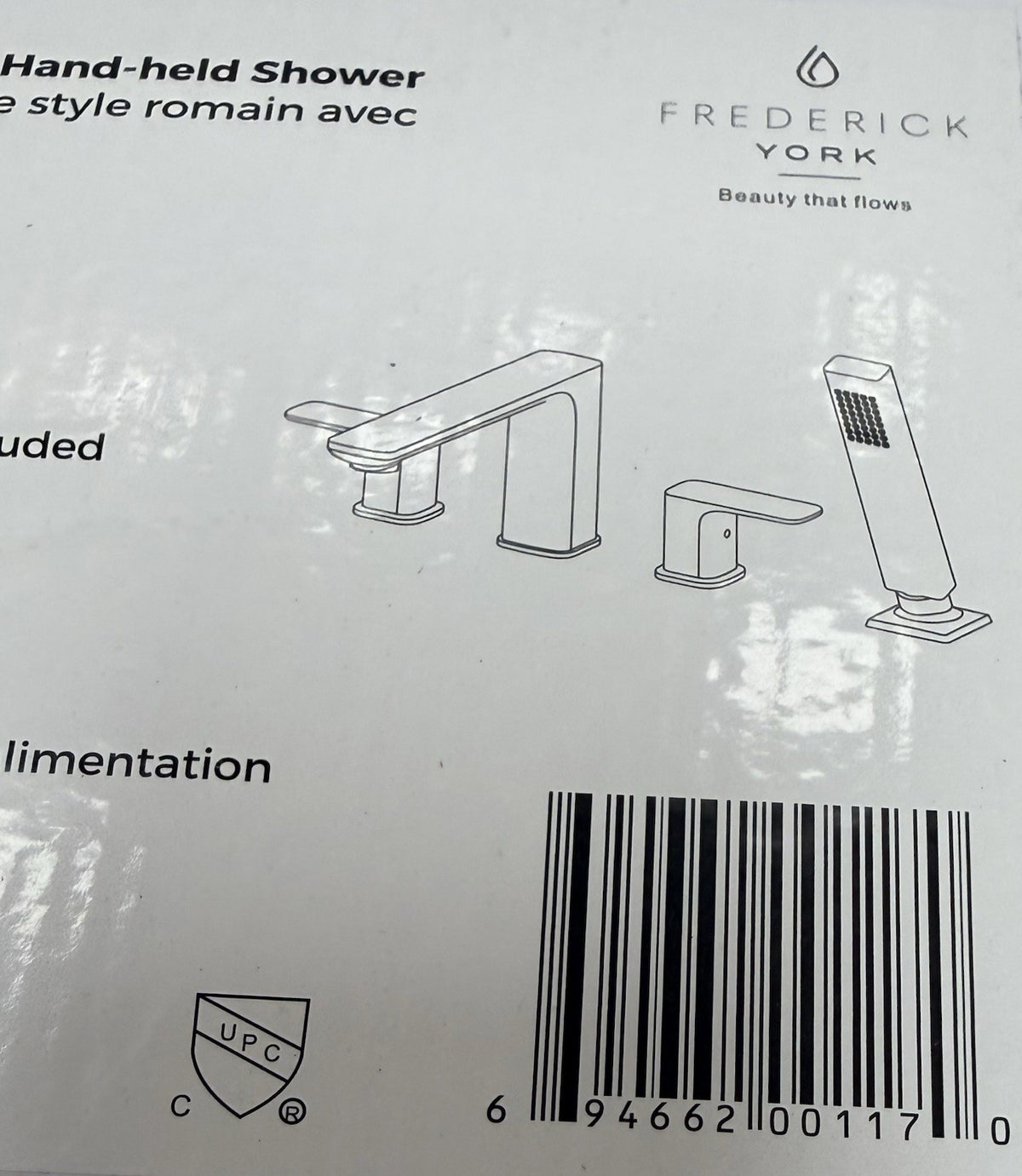 Frederick York Bronte FRYBRO4TCP Roman Tub Faucet Hand Shower Chrome 2 Handle - Lumi and Leo