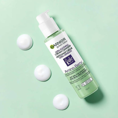 Garnier Green Labs Amino-Berry Soft Gentle Facial Cream Cleanser Hydrates 2 pack - Lumi and Leo