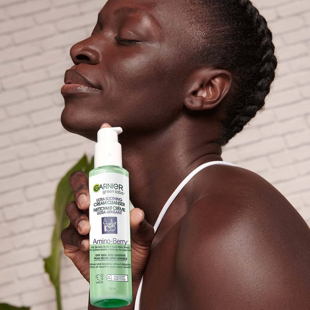 Garnier Green Labs Amino-Berry Soft Gentle Facial Cream Cleanser Hydrates 2 pack - Lumi and Leo