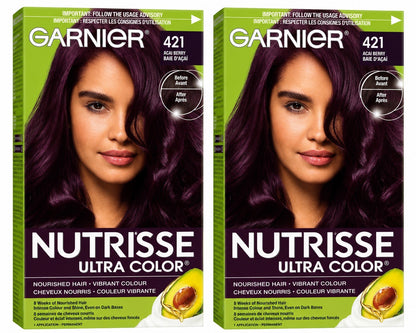Garnier Nutrisse Ultra Color 421- Ovillo de lana, color rojo pack of 2 - Lumi and Leo