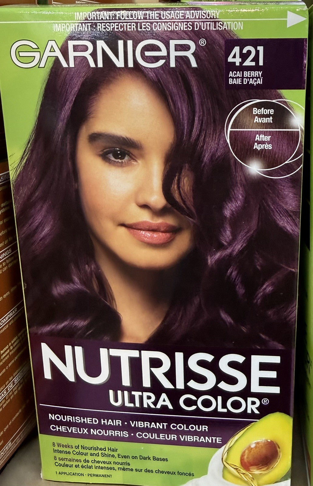 Garnier Nutrisse Ultra Color 421- Ovillo de lana, color rojo pack of 2
