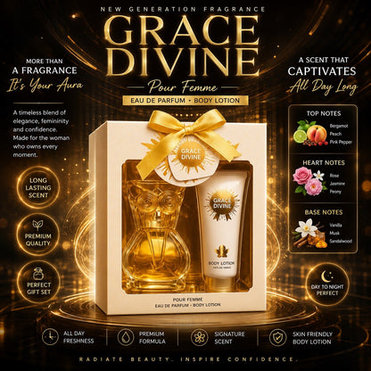 Grace Divine Pour Femme Perfume Gift Set 100ml + Body Lotion - Lumi and Leo