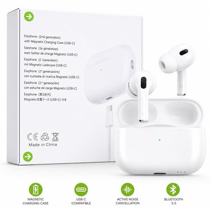 HOCO EW77 ANC True Wireless Earbuds Bluetooth 5.4 USB-C Charging Case White - Lumi and Leo