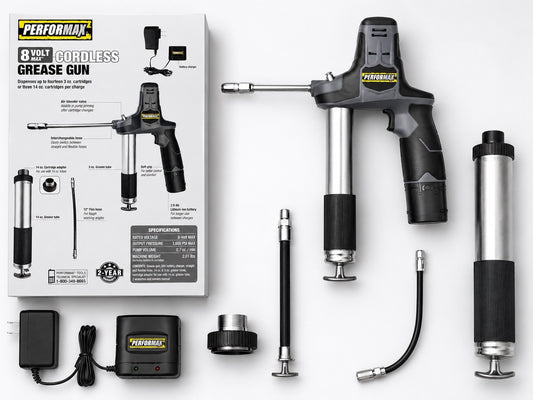Heavy Duty 8V Cordless Grease Gun Kit - Lumi and Leo