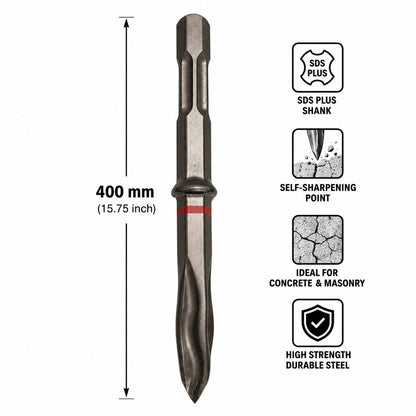 Hilti TE-HX SM 40 400mm SDS Plus Self-Sharpening Point Chisel Bit New - Lumi and Leo