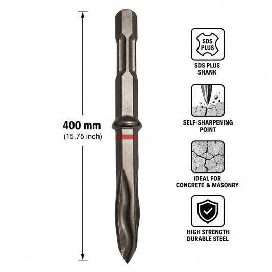 Hilti TE-HX SM 40 400mm SDS Plus Self-Sharpening Point Chisel Bit New - Lumi and Leo