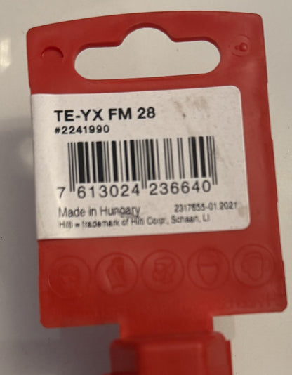 Hilti TE-YX FM 28 SDS Max Floor Chisel 25mm x 280mm Demolition Bit New - Lumi and Leo