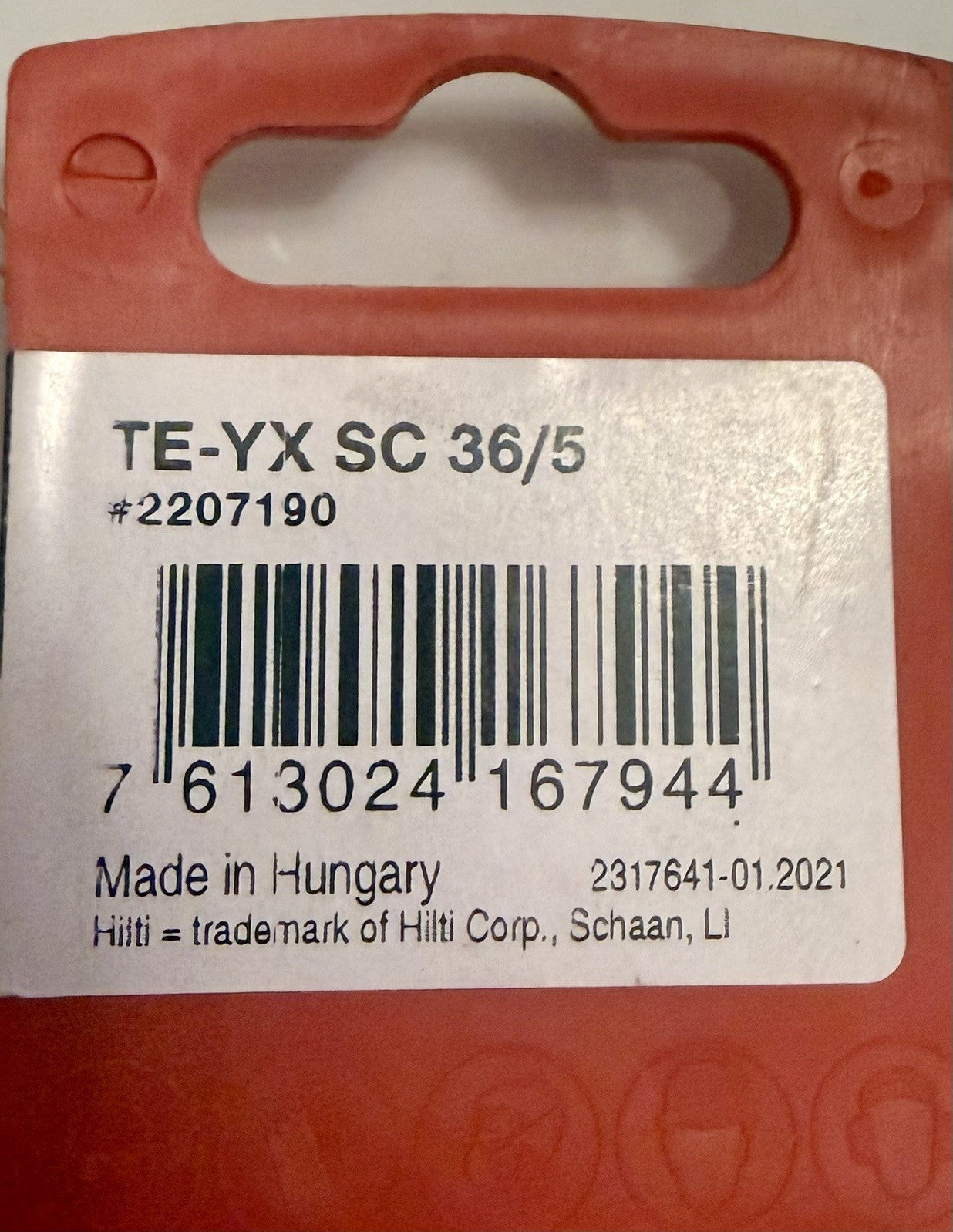 Hilti TE-YX SC 36/5 SDS Max Floor Scraper Chisel 50mm x 360mm Genuine New - Lumi and Leo