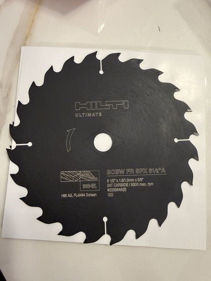 Hilti Ultimate 6-1/2" 24T Carbide Circular Saw Blade 5/8" Arbor New 5 pack - Lumi and Leo