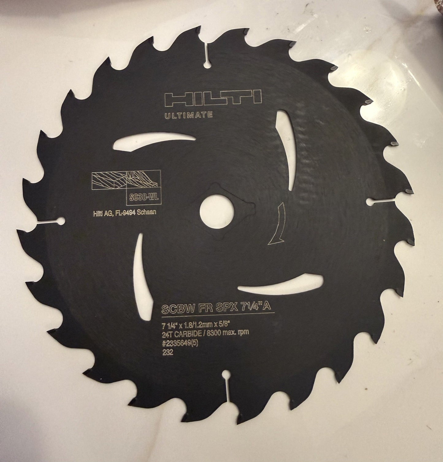 Hilti Ultimate 7-1/4" 24T Carbide Circular Saw Blade 5/8" Arbor New 5 pack - Lumi and Leo