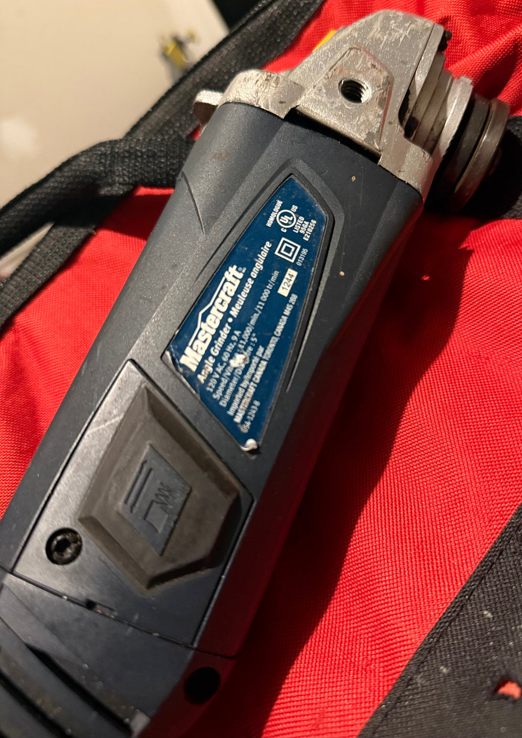 Used Tested & Working-Mastercraft 4-1/2” Angle Grinder – Heavy Duty Corded Tool
