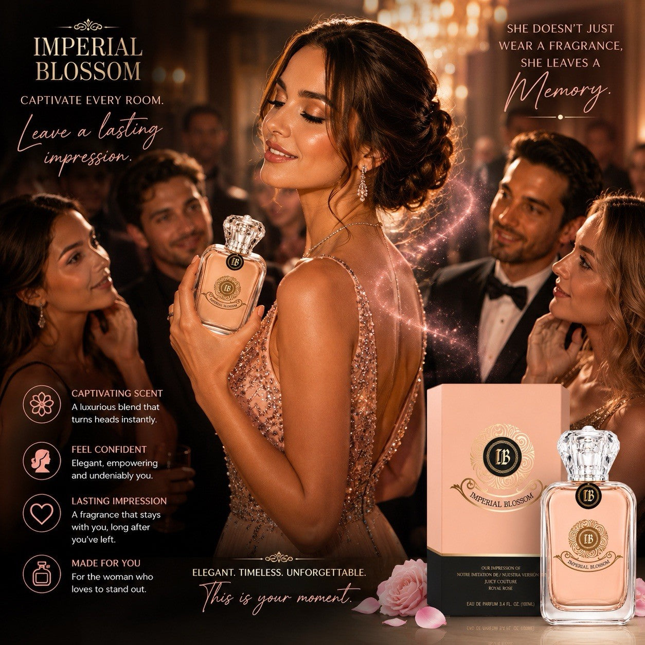 Imperial Blossom Eau de Parfum 100ml for Women New in Box Royal Rose