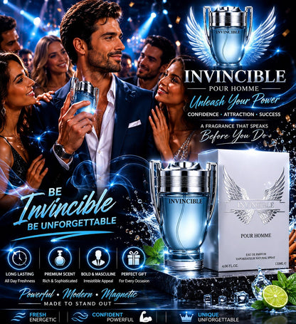Invincible Pour Homme Eau de Parfum 120ml Men's Long Lasting Cologne Spray - Lumi and Leo
