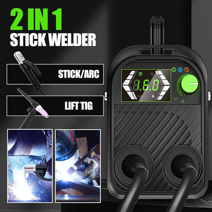 JZU MMA-160 Mini Stick Welder 110V IGBT ARC Inverter LCD Portable - Lumi and Leo