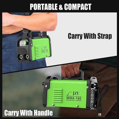 JZU MMA-160 Mini Stick Welder 110V IGBT ARC Inverter LCD Portable - Lumi and Leo