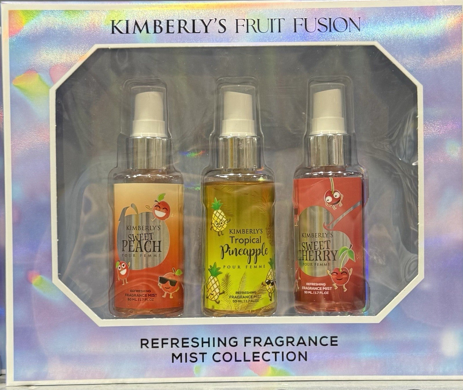 Kimberly's Fruit Fusion Fragrance Mist Gift Set 3 x 50ml Peach Pineapple
