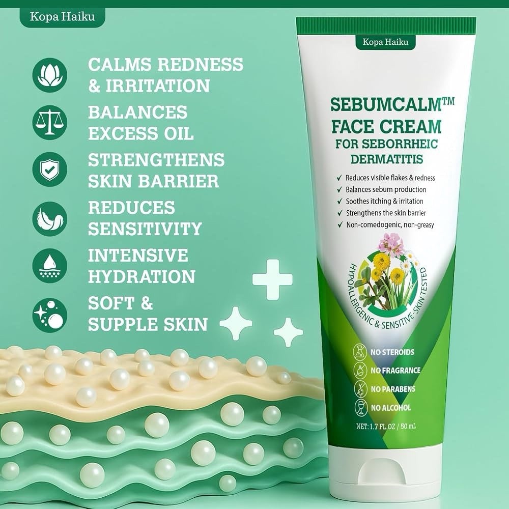 Kopa Haiku SebumCalm Face Cream Seborrheic Dermatitis 50ml Steroid Free