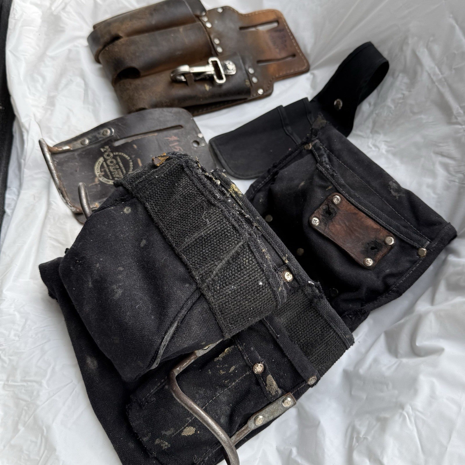 Kuny’s Leather Tool Pouch Set + Hooker Roofing Bracket & Utility Pouches - $75