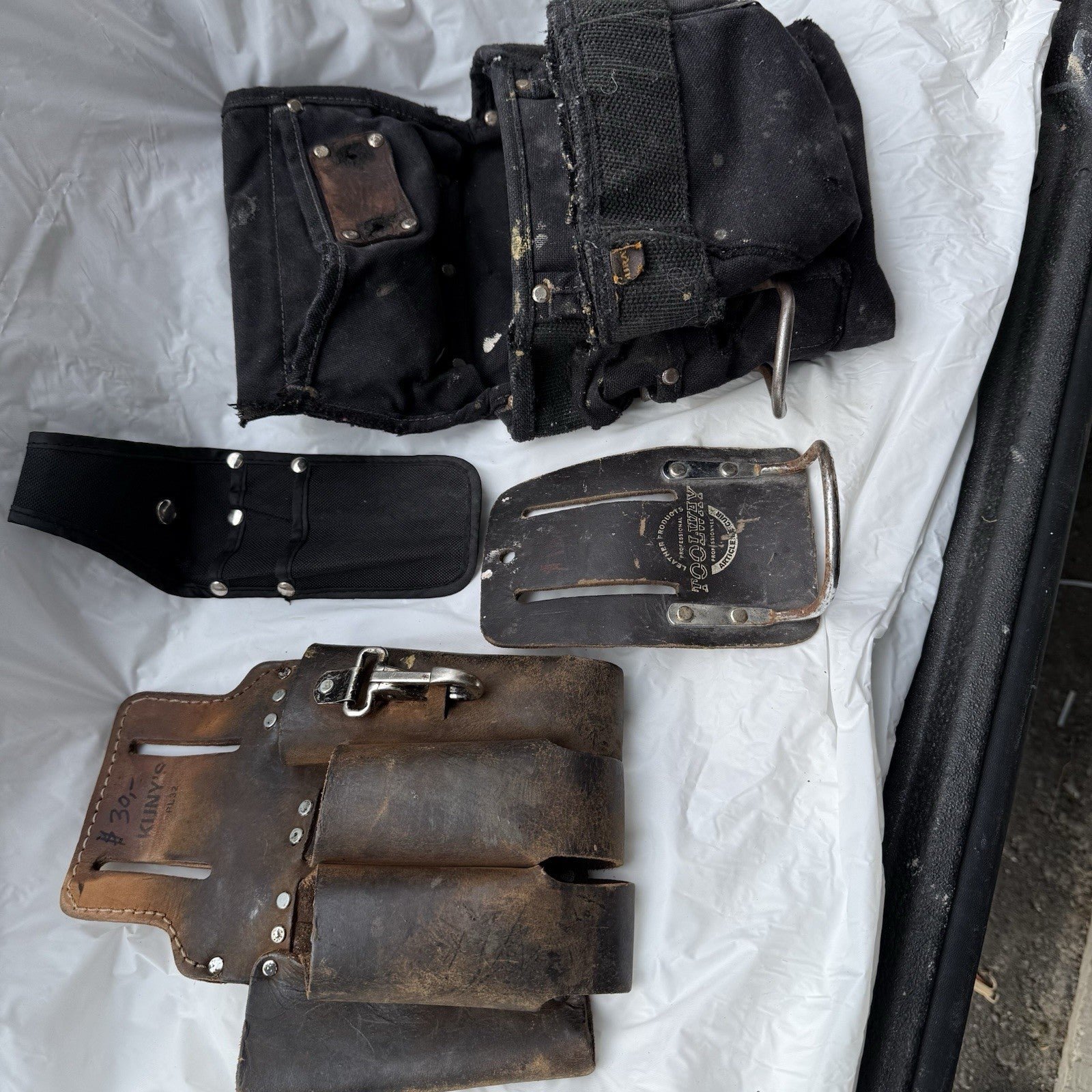 Kuny’s Leather Tool Pouch Set + Hooker Roofing Bracket & Utility Pouches - $75