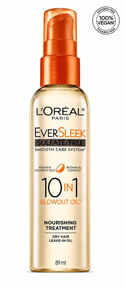L'Oréal EverSleek 10-in-1 Blowout Oil 89mL Leave-In Treatment - Lumi and Leo