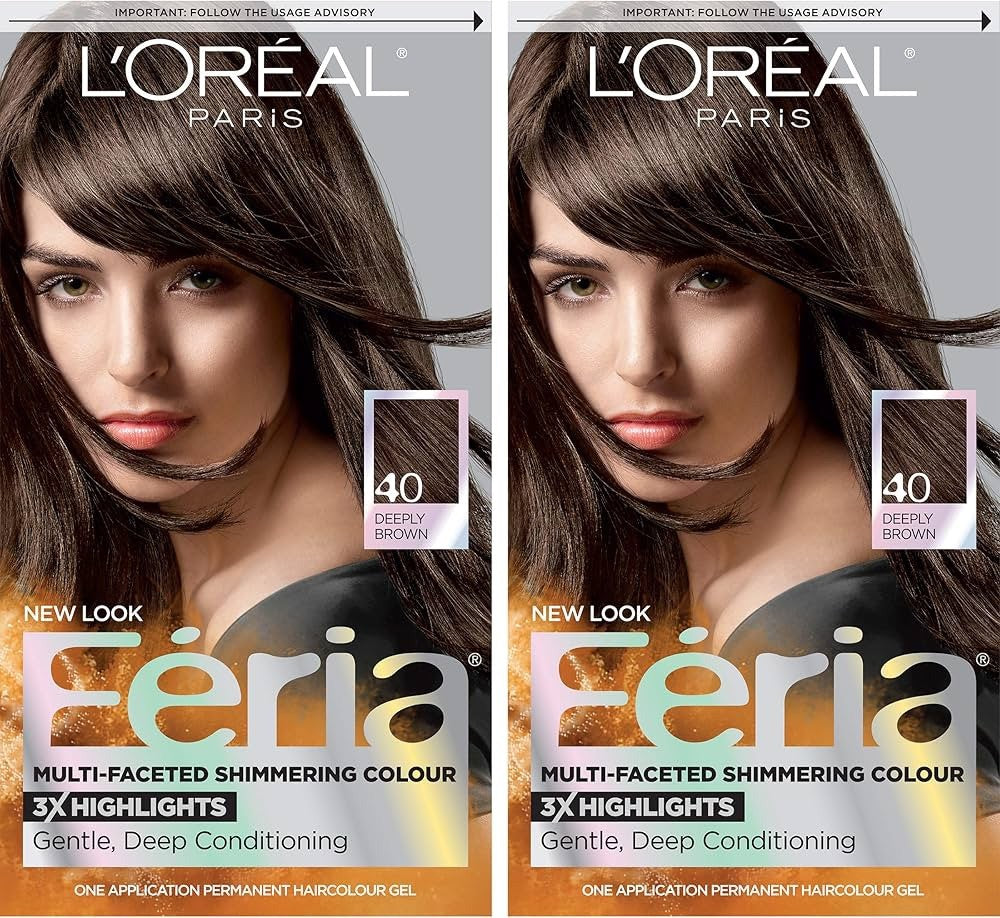 L'Oréal Féria Permanent Hair Color Shade 40 Brown Pack of 2 - Lumi and Leo
