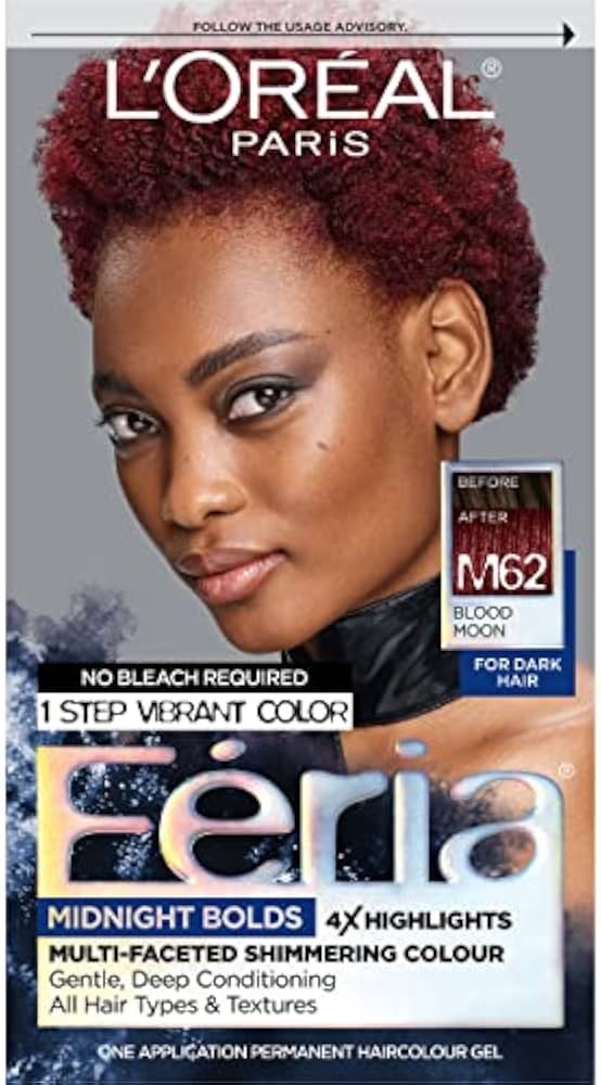 L'Oréal Paris Feria M62 Tropical Teal Permanent Hair Color Dye 2 Pack