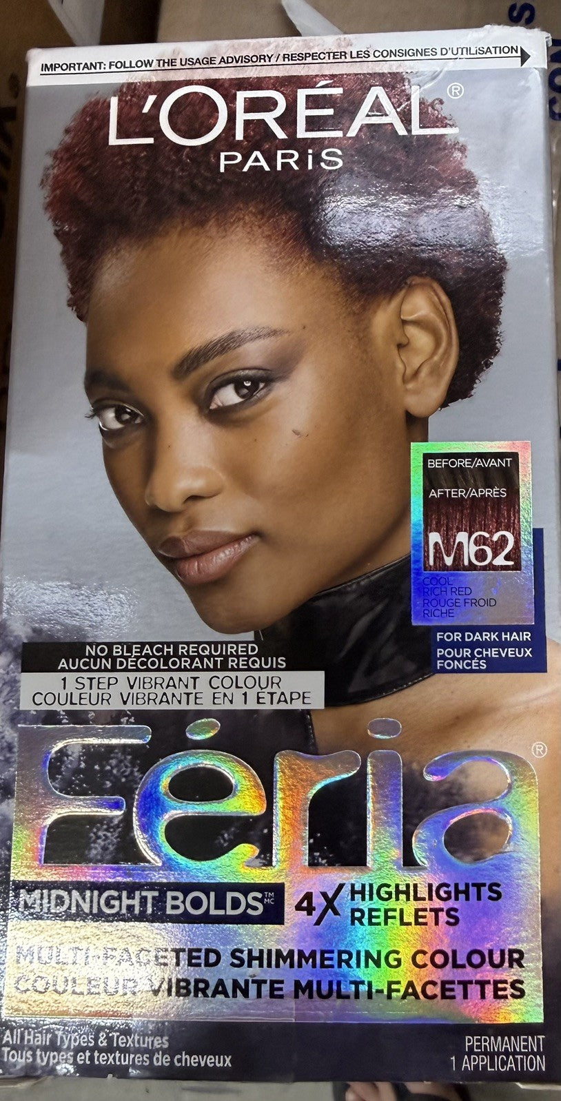 L'Oréal Paris Feria M62 Tropical Teal Permanent Hair Color Dye 2 Pack