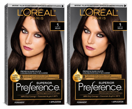 L'Oréal Preference 5 Milan Permanent Hair Color Dye Pack of 2 - Lumi and Leo