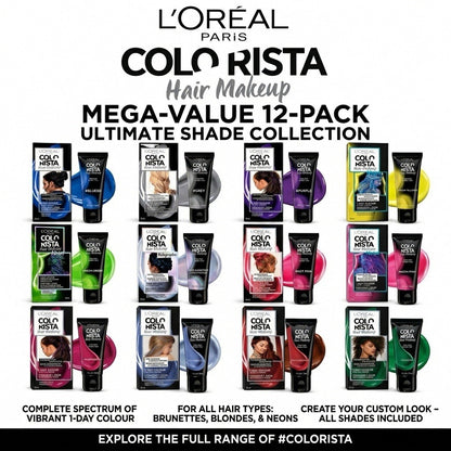 L'Oreal Paris Colorista Hair Makeup 1-Day Temporary Color 30ml 12 Pack - Lumi and Leo
