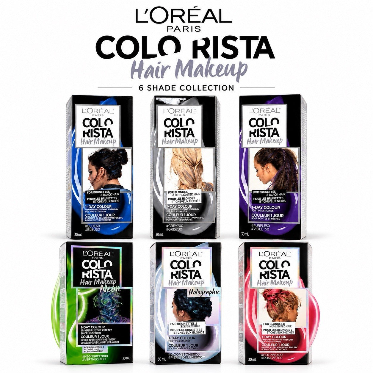 L'Oreal Paris Colorista Hair Makeup 1-Day Temporary Color 30ml 12 Pack - Lumi and Leo