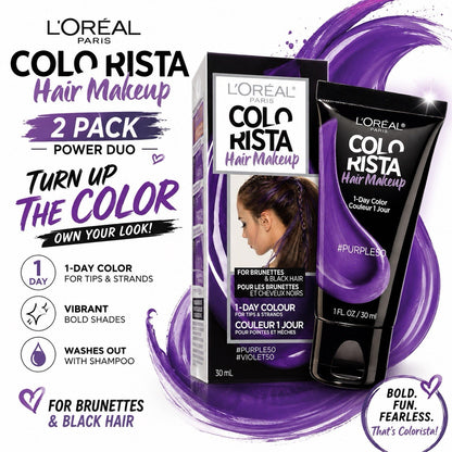 L'Oreal Paris Colorista Hair Makeup 1-Day Temporary Colour 30ml 2 Pack - Lumi and Leo