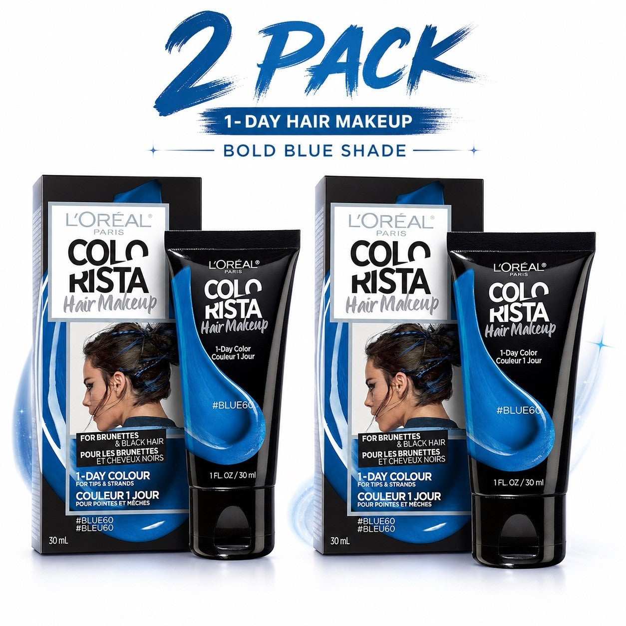 L'Oreal Paris Colorista Hair Makeup 1-Day Temporary Colour 30ml 2 Pack - Lumi and Leo