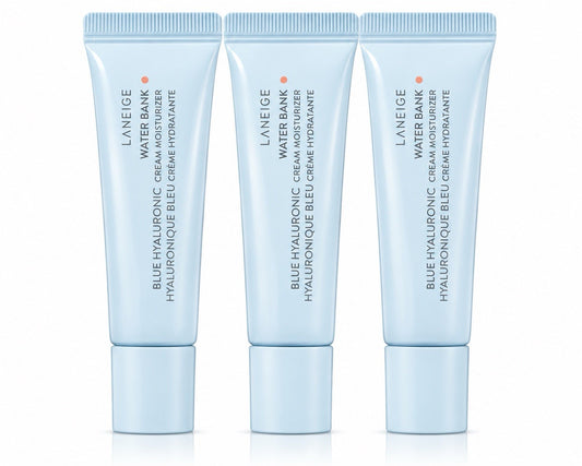 LANEIGE Water Bank Blue Hyaluronic Cream Moisturizer 3 x 10ml Travel Size - Lumi and Leo